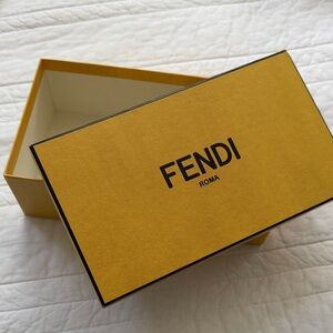Fendi Yellow Logo Gift Box with Black Print